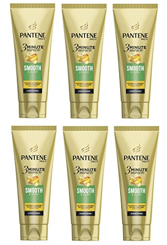 Acondicionador Pantene 3 Minute Miracle, pelo suave y elegante; para cabello encrespado y apagado (6 unidades, 200 ml)