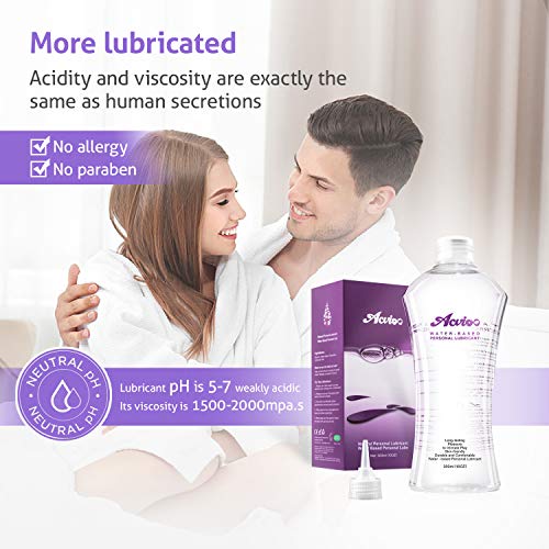 ACVIOO Gel Lubricante Intimo Lubricantes Sexuales Anales a Base de Agua 100% Natural Sin Fragancia - 300 ml