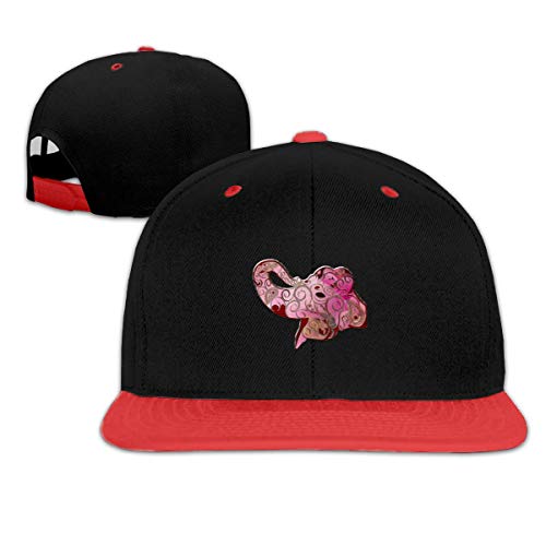 Adgjhbvn Unisex Antic Elephant Child Hip Hop Baseball Caps Boy Girl Red Gorras de Hip Hop de béisbol