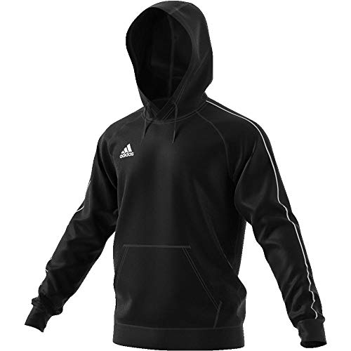 adidas CORE18 Hoody Sudadera con Capucha, Hombre, Negro (Negro/Blanco), L