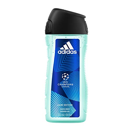Adidas Set UEFA 6 Hombre: Hair & Body Shower Gel 250 ml + Desodorante Spray 150 ml + Eau de Toilette 100 ml + Cupón 10 euros