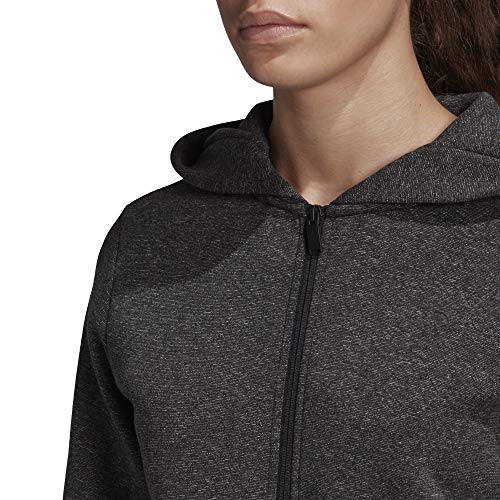 adidas W Ver FZ HD Sudadera, Mujer, Black Melange, XS