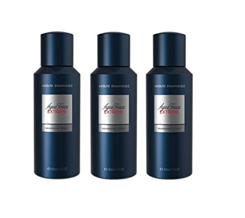 Adolfo Dominguez Agua Fresca Extreme Desodorante Spray 150ml. Pack 3 Unidades