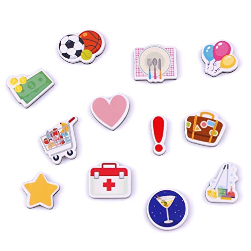 aeioubaby.com Planificador Semanal Magnético, 4 Rotuladores de Colores, 12 Imanes, 1 Borrador | Calendario Nevera 43x32cm Pizarra Cocina| Organizador Recordatorio Lista de la Compra Menú | Caja