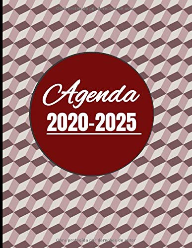Agenda 2020-2025: Diseño Marrón tiempo - Planificador Mensual cinco años 2020 2021 2022 2023 2024 2025 Gran Calendario Tamaño Din A4 con 66 Meses para ... para regalo tanto para niños como adultos