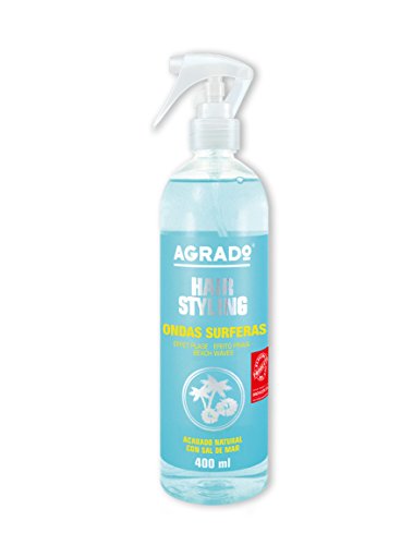 Agrado Ondas Surferas, Spray de agua salada para el pelo (Cabello natural), 400 ml, 1 unidad