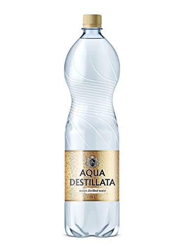 Agua Destilada 1.5 L,1500 ml, 100% Pura Agua Destilada Al Vapor, Grado Médico, Grado Alimenticio, TDS 000 ppm