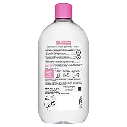 Agua micelar Garnier para piel sensible 700 ml