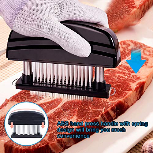Aguja para ablandador de carne, 48 cuchillas afiladas de acero inoxidable