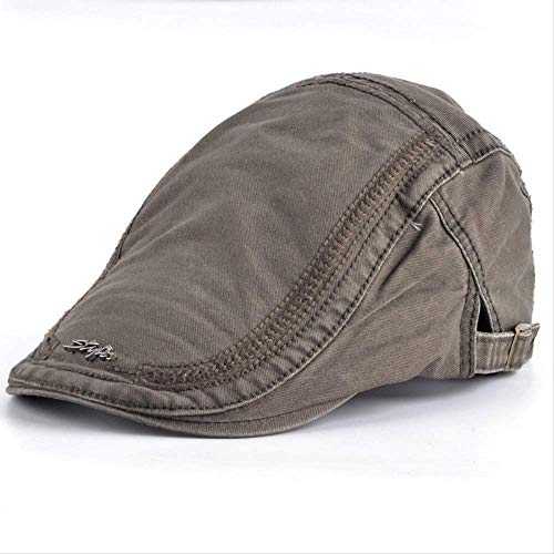 AHJSN Sombrero de Hombre Otoño e Invierno al Aire Libre Gorra de Viaje Gorra de béisbol de Viento británico Adelante Ajustable Verde del ejército