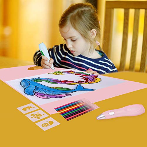 Aibecy Color de agua eléctrico Spray Pen Sprayer Airbrush Marker Set 12pcs Lavable Pintura de acuarela Bolígrafos Arte y manualidades Suministros Regalo de Navidad para niños Estudiantes Pintura