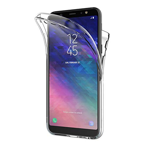 AICEK Funda Samsung Galaxy A6 2018, Transparente Silicona 360°Full Body Fundas para Samsung A6 2018 Carcasa Silicona Funda Case (5,6 Pulgadas)