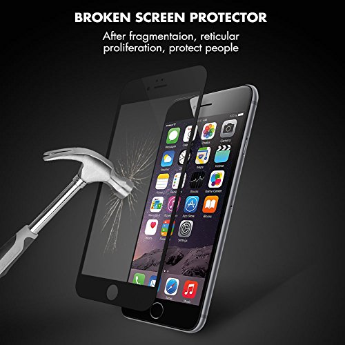 aiMaKE Protector de Pantalla Compatible con iPhone 6 /iPhone 6s, 3D Pantalla Completa Cristal Templado Pantalla Protectora Anti BLU Ray,Cubre la Pantalla Completa Perfectamente para iPhone 6s Negro
