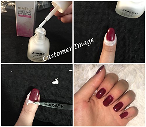 AIMEILI Látex Líquido Para Uñas Peel Off Stamping Nail Art Protección de la Piel y los Dedos para Decorar Uñas 15ml
