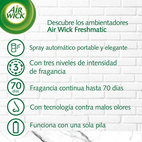 Air Wick Freshmatic Recambios de Ambientador Spray Automático, Esencia para Casa con Aroma a Flor - Pack de 3