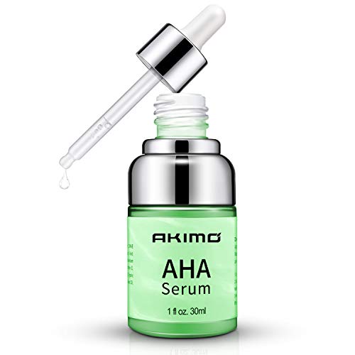 AKIMO AHA 30% + BHA 2% suero facial - Cuidado de la piel hidratante suave, ácido alfa hidroxi para tonificar, reducción de arrugas y líneas, piel radiante saludable, 30ml / 1fl.oz
