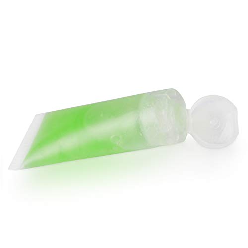 Alledomain, 6 tubos de plástico blandos vacíos y exprimibles incluye 2 embudos y 12 etiquetas, 50g