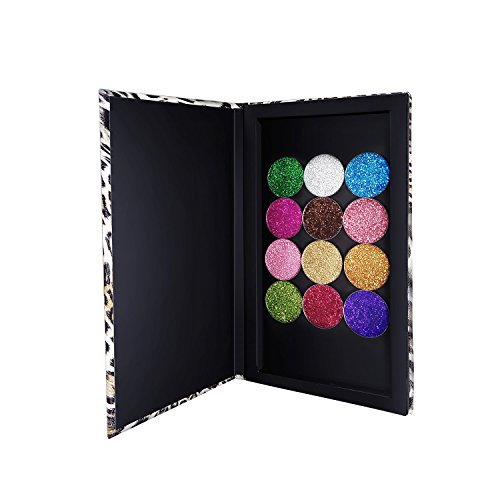 Allwon Paleta de maquillaje magnética de Paleta de maquillaje vacía de leopardo para lápiz labial Blush Sombra de ojos