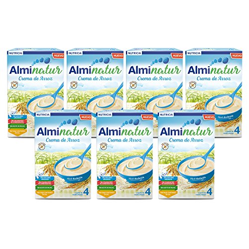Alminatur Papilla de crema de arroz a partir de los 4 meses Paquete de 7 x 250 g Total: 1.75 kg