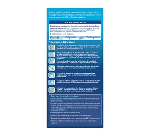 Almirón 3 Leche de crecimiento en polvo desde los 12 meses - 800 g