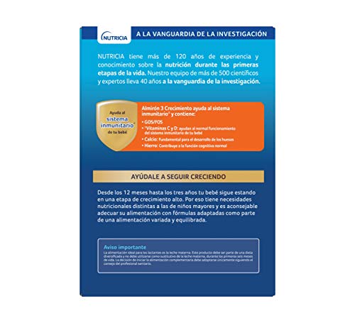 Almirón 3 Leche de crecimiento en polvo desde los 12 meses - 800 g