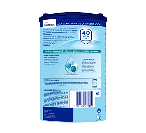 Almirón Advance AR 1 Leche de Fórmula Anti-Regurgitación en Polvo a Partir del Primer Día - 800 g