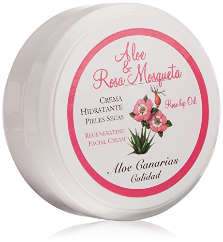 Aloe Canarias 200030 - Crema de aloe vera y rosa mosqueta regeneradora para pieles secas