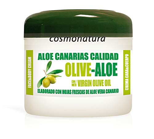 Aloe Canarias Crema Hidratante Corporal y Facial con Aceite de Oliva Virgen y Aloe Vera 100% 300 ml