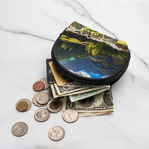 Alpes suizos Valais Blacknose Sheep Nest Animales Vida Silvestre Naturaleza Mujeres Niñas Shell Cosmético Maquillaje Bolsa de Almacenamiento Compras al Aire Libre Monedas Monedero Organizador