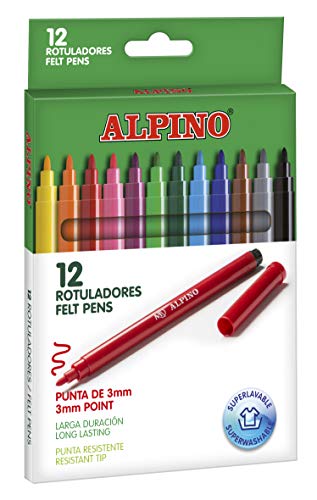 Alpino AR001002 - Pack de 12 rotuladores, colores surtidos