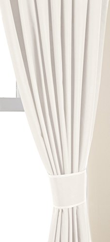 AmazonBasics - Cortinas opacas con aislamiento térmico y alzapaños, 1 unidad, 135 x 244 cm, beige