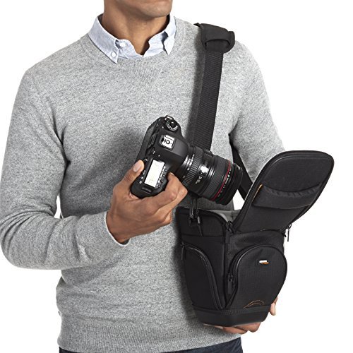 AmazonBasics - Funda para cámara de fotos réflex, color negro
