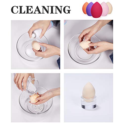 AMMIY 5 Unidades Esponja Maquillaje, Set de Makeup Blender Beauty para Base de Maquillaje, Ideal para Líquidos, Cremas y Polvos
