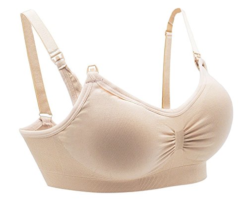 AMOURRI Sujetador de Maternidad para Mujeres Bra Bralette sin Costuras (Pack de 3)