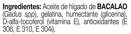 Ana Maria Lajusticia - Aceite de hígado de bacalao – 90 perlas aporte de vitamina a, d y e y ácidos grasos omega 3. Envase para 30 días de tratamiento.