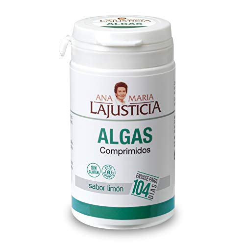 Ana Maria Lajusticia - Algas – 104 comp. (sabor limón). Mejora de la celulitis y favorece la eliminación de líquidos. Apto para veganos. Envase para 104 días de tratamiento.