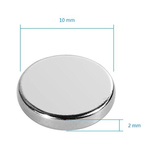 Anpro Imanes 10x2 mm 60 Piezas Pequeños Imanes Magnético Fuerte,Magnet Redondo Magnético Estupendo,Imán de Neodimio