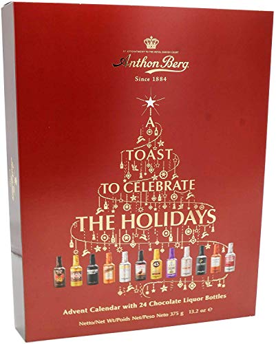 Anthon Berg 24 días Licor de Chocolate Calendario de Adviento Rojo, 372g