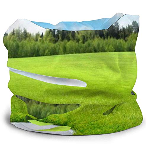 AOOEDM Golf Club and Ball In Green Grass Nature Forest A prueba de polvo A prueba de viento Variedad Pañuelo para la cabeza Bandanas, Calentador de cuello, Envoltura para la cabeza, Headwear Protecci