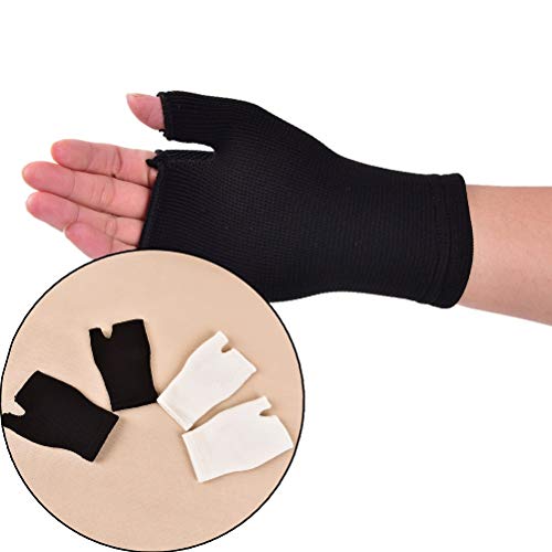 Apoyos 1pair Nueva Ultrafino Ventilar la muñeca Guardia Artritis Brace Ayuda de la Manga del Guante elástico Palma de la Mano de la muñeca (Color : White)