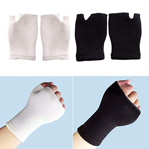 Apoyos 1pair Ultrafino Ventilar la muñeca Guardia Artritis Brace Ayuda de la Manga del Guante elástico Palma de la Mano de la muñeca (Color : Black)