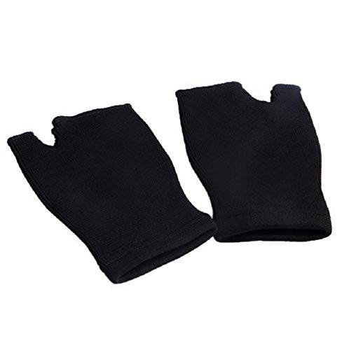 Apoyos 1pair Ultrafino Ventilar la muñeca Guardia Artritis Brace Ayuda de la Manga del Guante elástico Palma de la Mano de la muñeca (Color : Black)