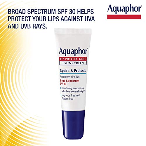 Aquaphor Reparador de Labios + Protector, Broad Spectrum SPF 30, .1 litro