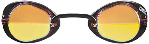 ARENA Swedix Mirror Gafas de Natación, Unisex Adulto, Rojo/Amarillo, Universal