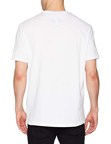 Armani Exchange Icon T Camiseta, Blanco (White W/Black Print 5100), Large para Hombre