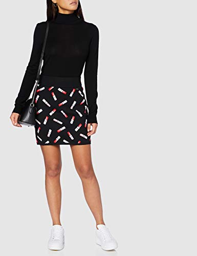 Armani Exchange Pencil Skirt Falda, Black Lipstick Jungle, S para Mujer