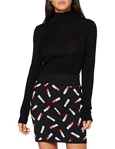 Armani Exchange Pencil Skirt Falda, Black Lipstick Jungle, S para Mujer