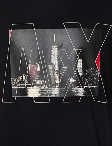 Armani Exchange T-Shirt Camiseta, Negro, XS para Hombre