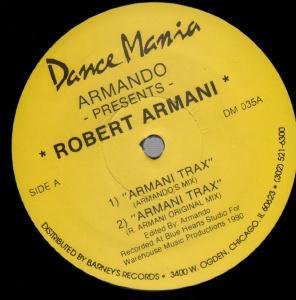 ARMANI TRAX 12 INCH (12" VINYL) US DANCE MANIA