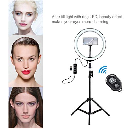 Aro de Luz con Tripode LED Ring Light Anillo Luz para Maquillaje, Tiktok, Live Stream, Fotografia, Vlog con tripode y Mando (Tamaño de Aro: 30cm)